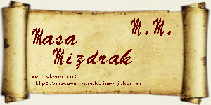 Maša Mizdrak vizit kartica